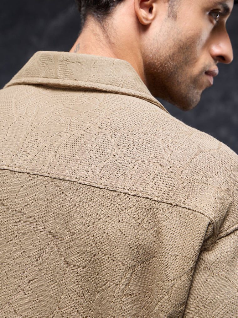 Oversized Shirt: Desert Storm Men Textured Shirts
