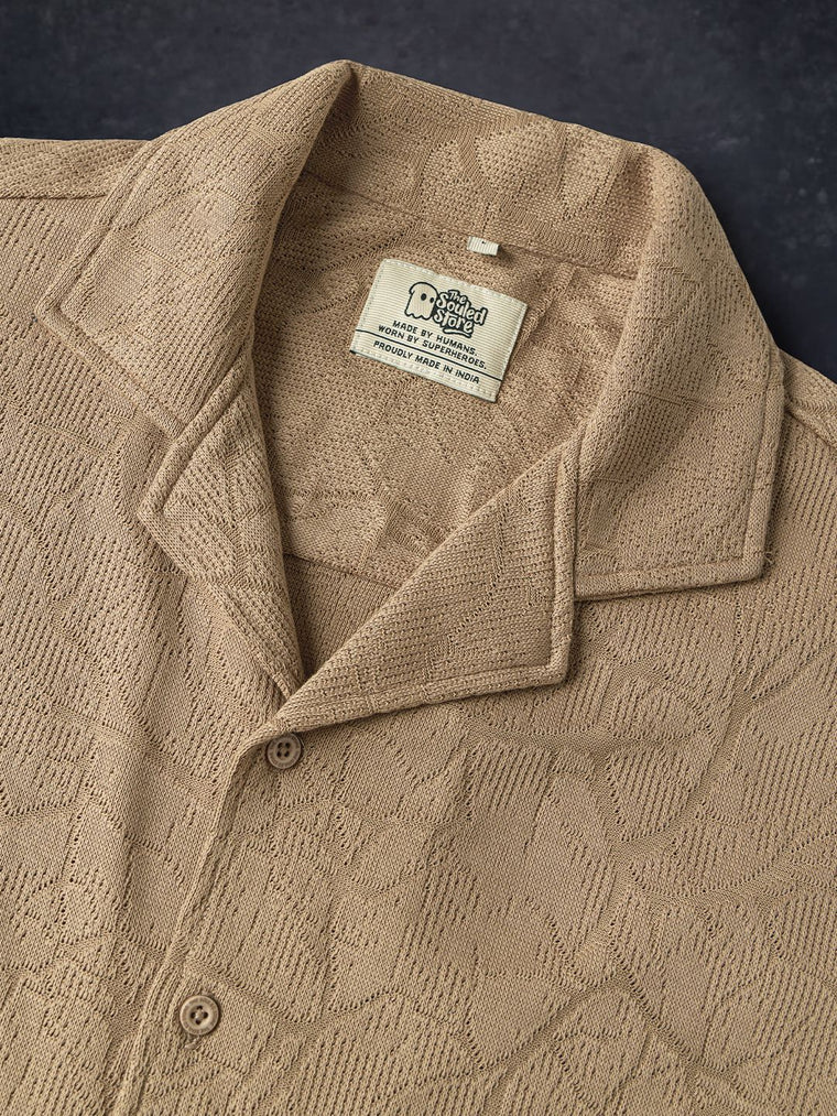 Oversized Shirt: Desert Storm Men Textured Shirts