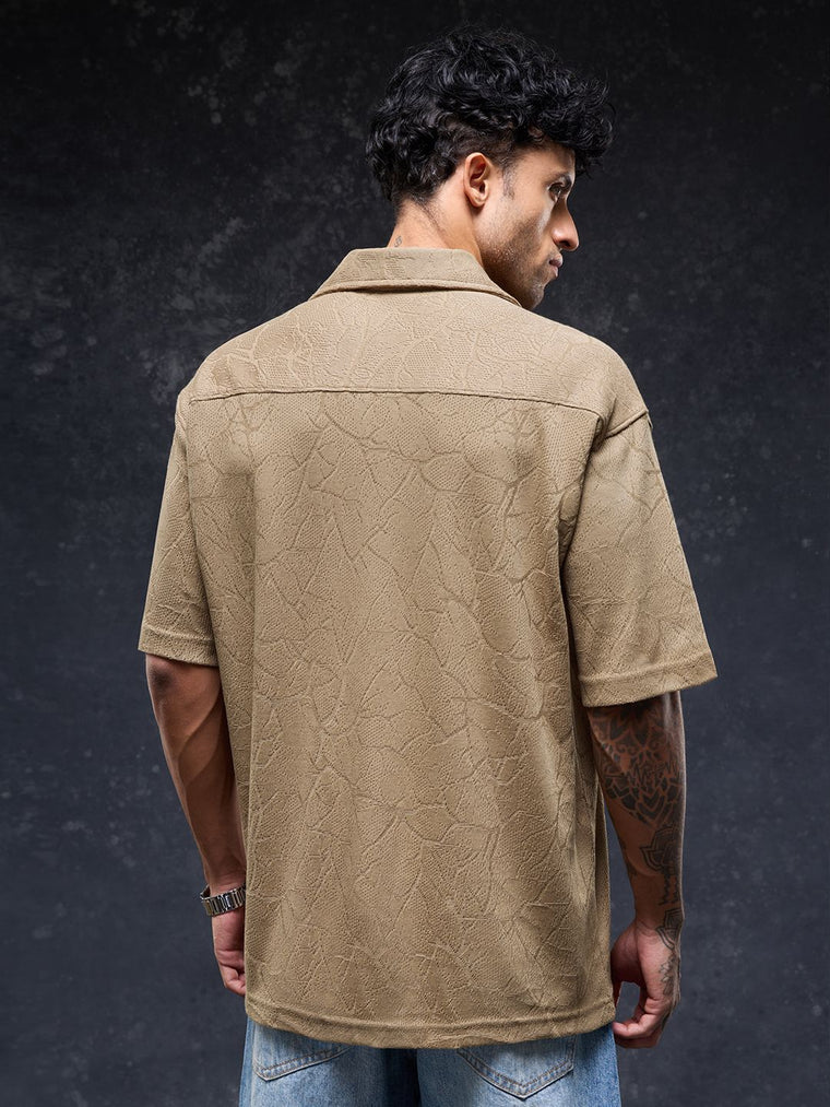 Oversized Shirt: Desert Storm Men Textured Shirts