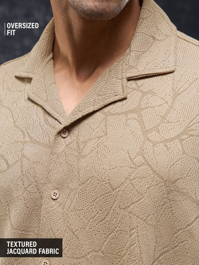 Oversized Shirt: Desert Storm Men Textured Shirts