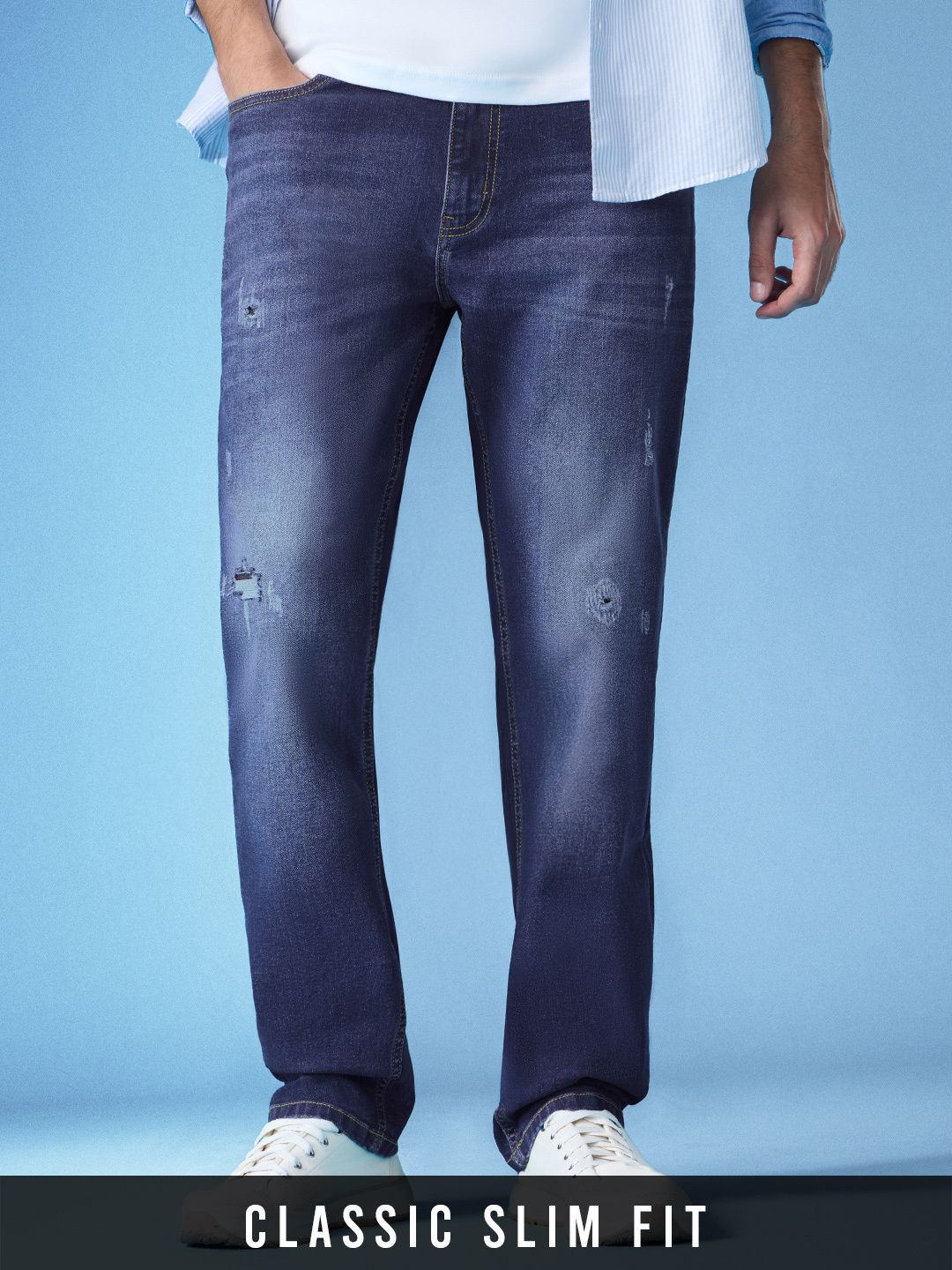Denim: Sapphire Men Classic Slim Fit Jeans