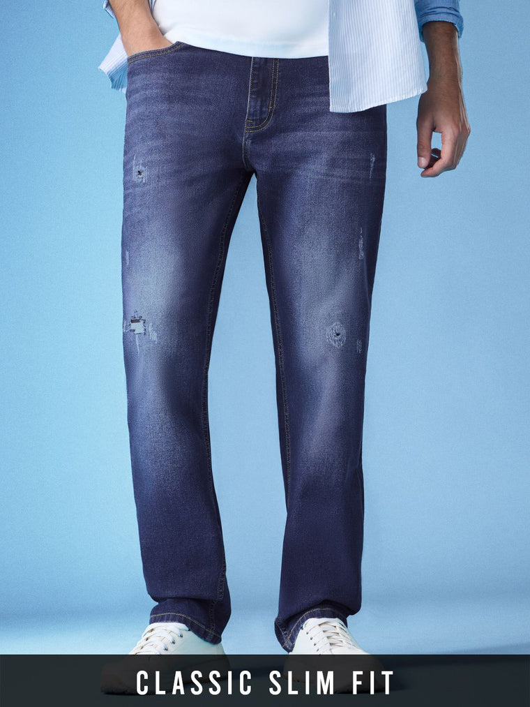 Denim: Sapphire Men Classic Slim Fit Jeans