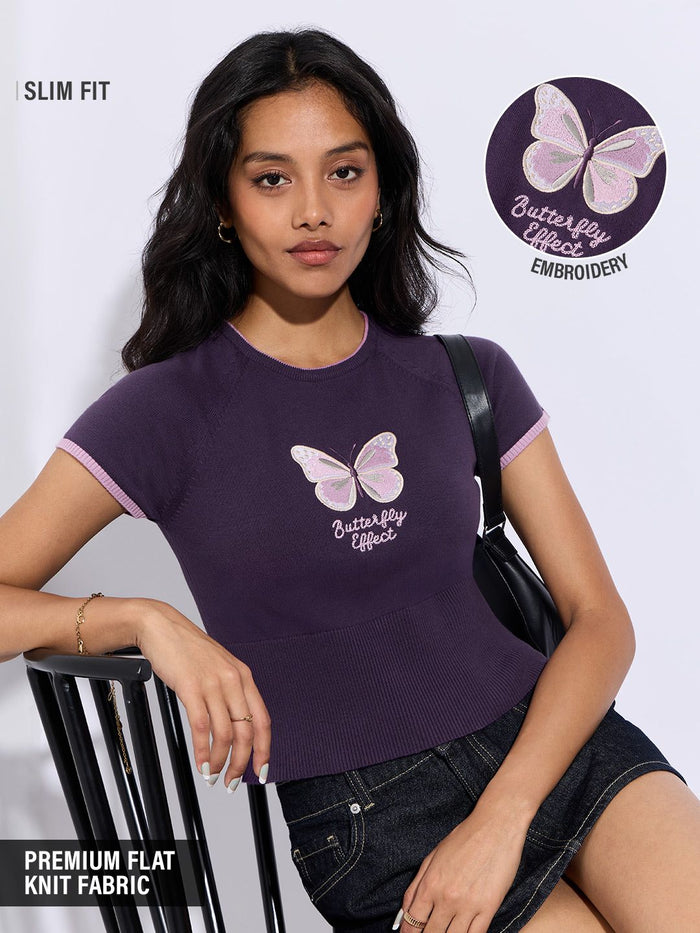 TSS Originals: Butterfly Effect Women Knit Tops