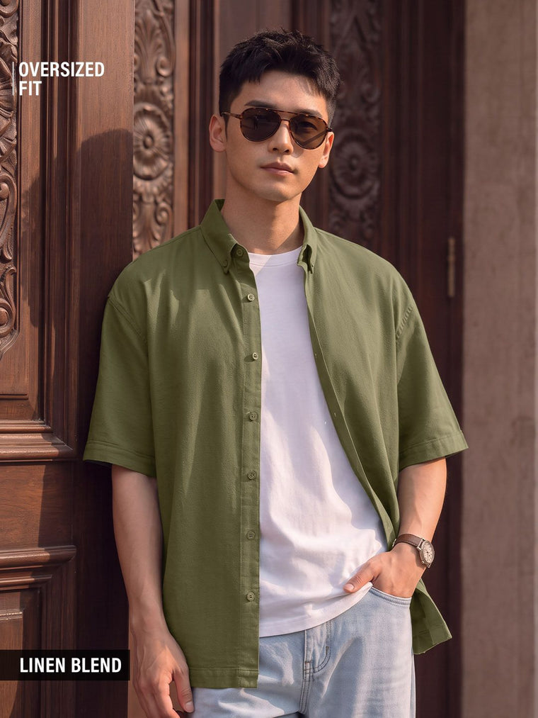 Cotton Linen: Cedar Cotton Linen Shirts