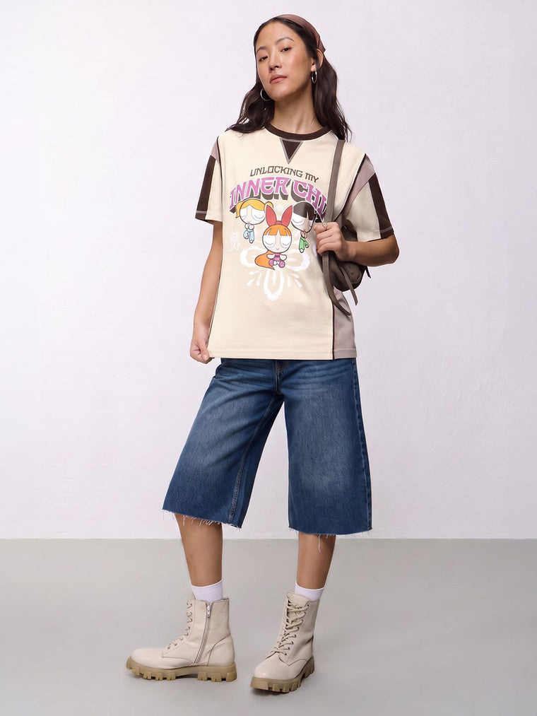 Powerpuff Girls: Inner Chi Women Oversized T-Shirts