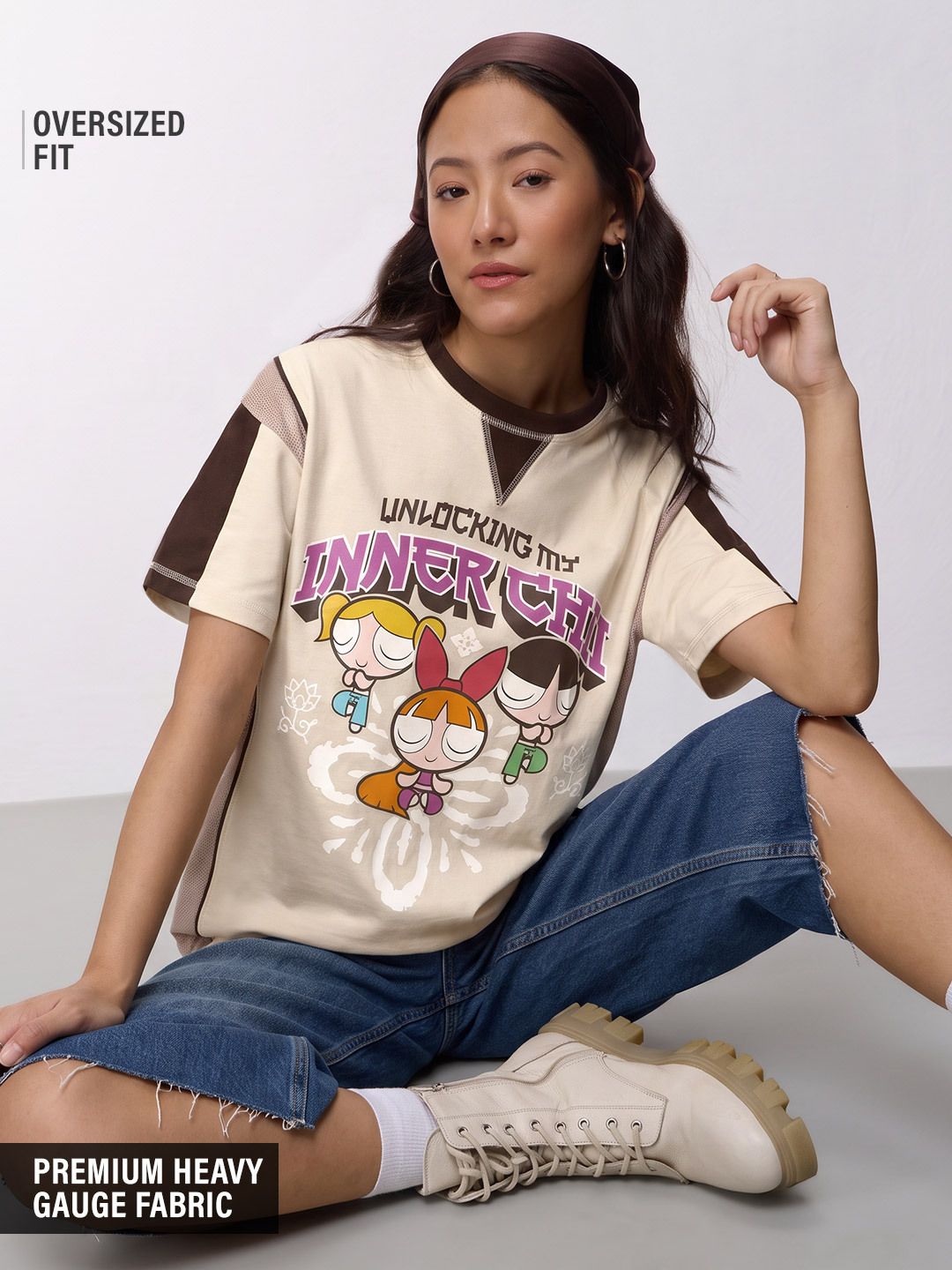 Powerpuff Girls: Inner Chi Women Oversized T-Shirts
