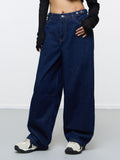 Barrel-Fit Denim: Raw Blue Women Barrel Denims