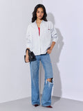 Striped Shirt: No Hard Feelings Women Oversized Shirts