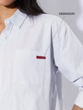 Striped Shirt: No Hard Feelings Women Oversized Shirts