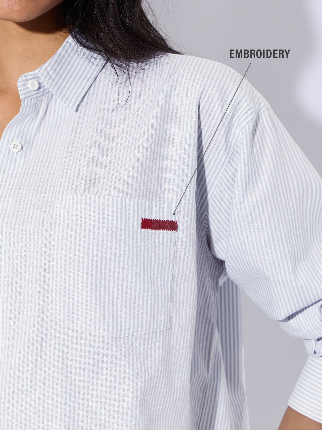 Striped Shirt: No Hard Feelings Women Oversized Shirts