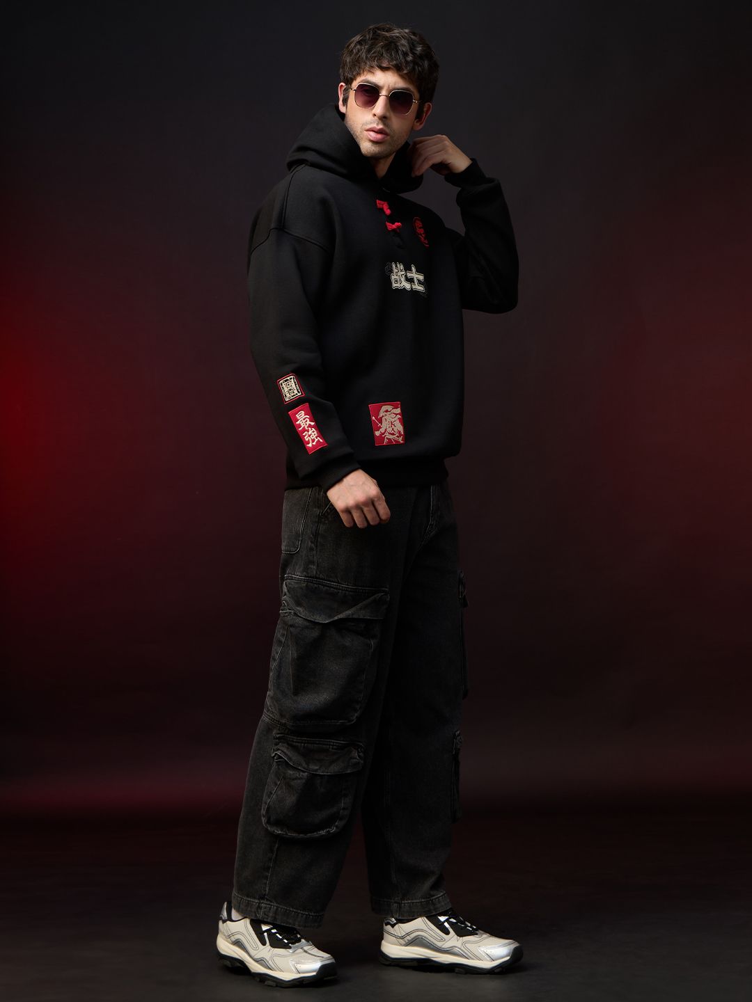 Oversized Hoodie: Warrior Men Oversized Hoodies