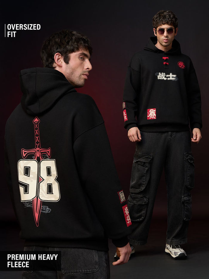 Oversized Hoodie: Warrior Men Oversized Hoodies