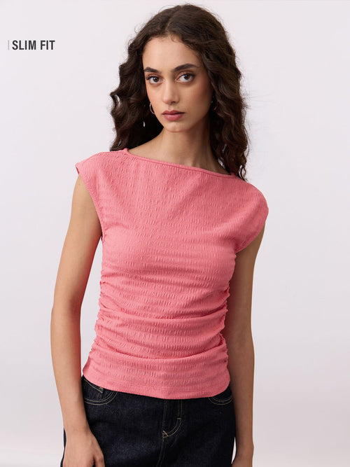 Essential Solids: Coral Blush Women Fashion Tops