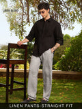 Linen Pants: Blue Smoke Men Pants