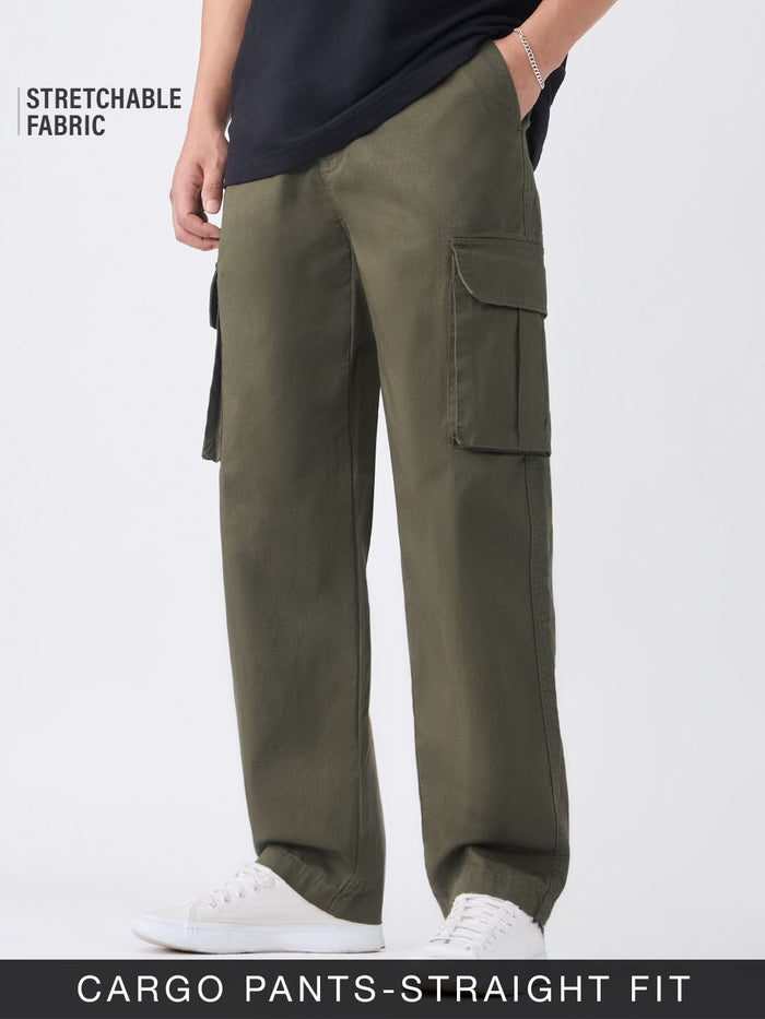 Cargo Pants: Tranquil Green Men Cargo Pants