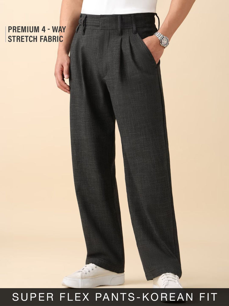 Korean Pants: Graphite Men Super Flex Pants