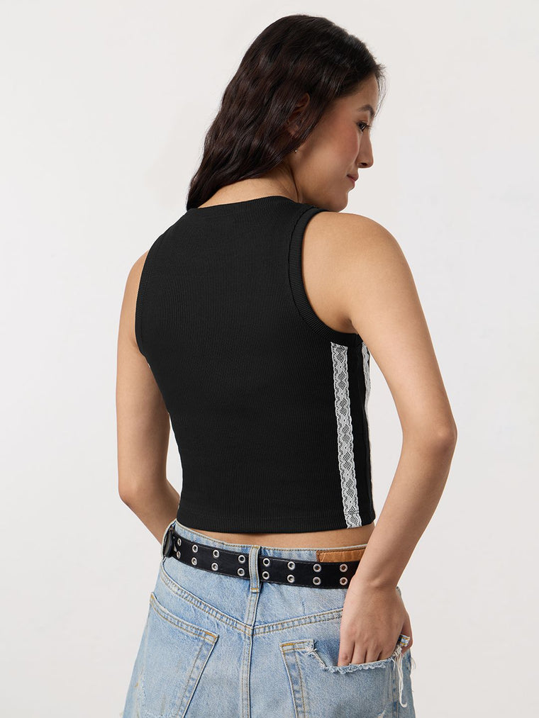 Ribbed Tank-Top: Angela Women Knit Tops