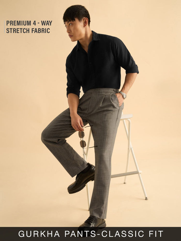 Gurkha Pants: Sepia Men Super Flex Pants