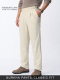 Gurkha Pants: Vanilla White Men Super Flex Pants