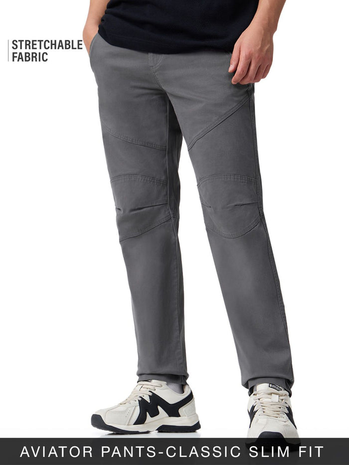 Aviator Pants: Slate Grey Men Pants