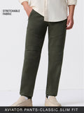 Aviator Pants: Dark Olive Men Pants