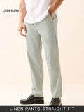 Linen Pants: Pale Graphite Men Pants