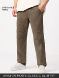 Aviator Pants: Dark Khaki Men Pants