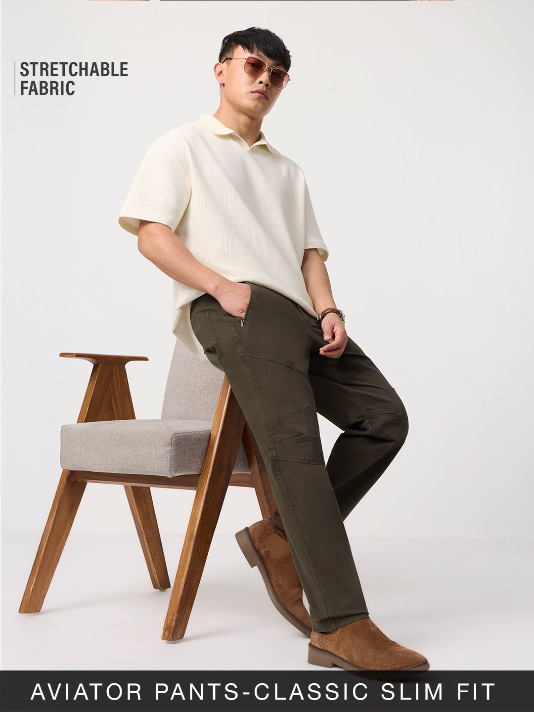 Aviator Pants: Chocolate Men Pants